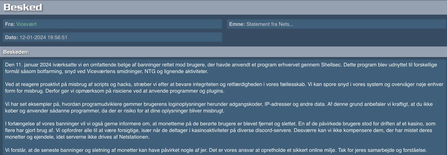 Brev fra Vicevært